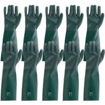 Kit 5 pares de luva de pvc �spera com forro 46 cm - PAV 0046