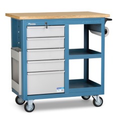 Bancada m�vel com tampo em madeira - CR-26