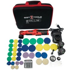 Politriz Roto Orbital nano hibrida bateria 12V com 2 baterias e kit de acess�rios - SGT-8102