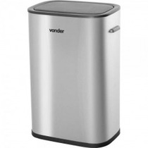 Lixeira inox retangular 55L com abertura por sensor Lixeira inox retangular 55L com abertura por sensor