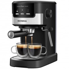 Cafeteira expresso 20 Bar preto e prata - Dolce Crema C-20-EC