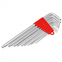 Jogo de chave hexalobular longa T10 a T50 com 9 peças Jogo de chave hexalobular longa T10 a T50 com 9 peças