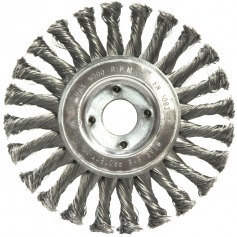 Escova circular ondulada latonada 152,4 x 19 mm