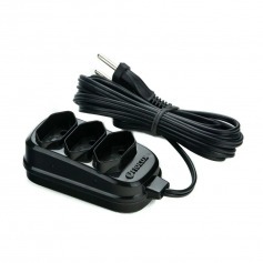 Extens�o el�trica 3 metros 3 tomadas 2 x 0,75 mm 10A bipolar