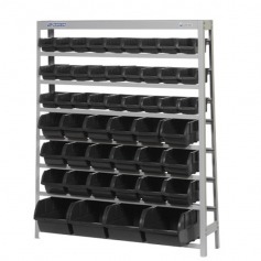 Estante met�lica com 49 gavetas preta medidas diversas  - EM49P