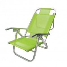 Cadeira de praia dobr�vel em 5 posi��es verde - Copacabana