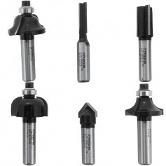 Jogo de fresas para madeira 8 mm com 6 pe�as 21129 - RZ-ACT06