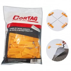 Cunha para nivelamento de revestimento e piso com 50 pe�as