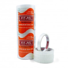 Fita adesiva 12 mm x 40 m com 20 pe�as cristal - 10100601
