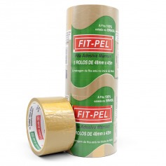 Fita adesiva 48 mm x 45 m com 5 peças marrom - 10104002 Fita adesiva 48 mm x 45 m com 5 peças marrom - 10104002