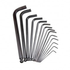 Jogo de chave allen longa abaulada 1/16 a 9/16