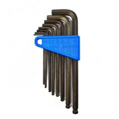 Jogo de chave allen longa abaulada 3/32 a 3/8