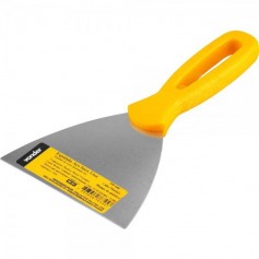 Espátula de aço inox 100 mm com cabo de plástico Espátula de aço inox 100 mm com cabo de plástico