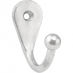 Cabide simples grande em metal niquelado Cabide simples grande em metal niquelado