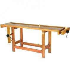 Bancada para marceneiro 2,10 x 0,55 x 0,90 m com 2 morsas - RLLMAD131.2