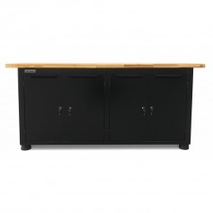 Bancada fechada com 4 portas tampo de madeira - RLL-213P