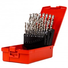 Jogo de brocas de aço rápido 1 a 13 mm com 25 peças - A29025BR Jogo de brocas de aço rápido 1 a 13 mm com 25 peças - A29025BR