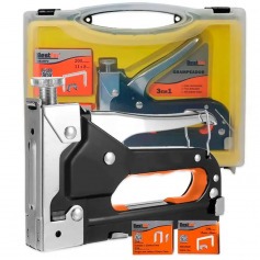 Grampeador manual 4 a 14 mm com maleta e kit de grampos - BFH0133
