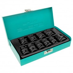 Jogo de soquete de impacto sextavado 10 a 22 mm 1/2