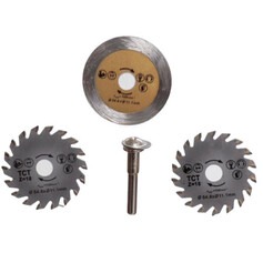 Kit Mini disco de serra e diamantado 54,8mm para micro ret�fica com 3 pe�as - LSD001