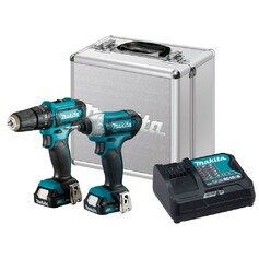 Combo Furadeira Parafusadeira + Parafusadeira de Impacto a bateria 12V com maleta - CLX228SAX