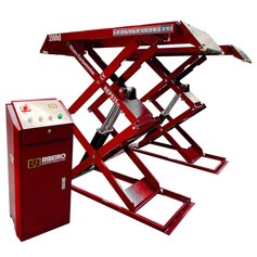 Elevador automotivo hidr�ulico pantogr�fico 3,5 T de sobrepor monof�sico vermelho - REPSI35