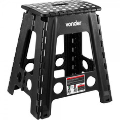 Banqueta pl�stica dobr�vel altura 450mm preta