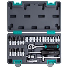 Jogo de Soquete sextavado 4 � 13 mm encaixe 1/4