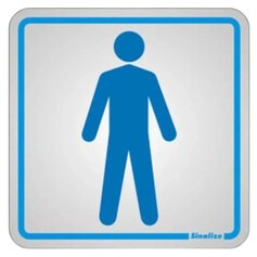 Placa sinalizadora de alum�nio Sanit�rio Masculino - 120AC