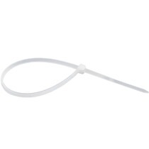 Abraçadeira de nylon branca 4,8 x 200 mm com 100 peças Abraçadeira de nylon branca 4,8 x 200 mm com 100 peças