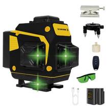 Nível a laser verde a bateria 12 linhas alcance 25 m com kit de acessórios - BOM-6212 Nível a laser verde a bateria 12 linhas alcance 25 m com kit de acessórios - BOM-6212