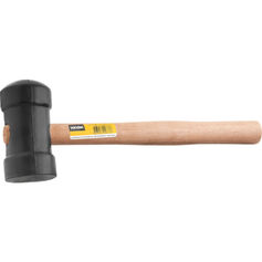 Martelo de borracha 80 mm preto cabo em madeira Martelo de borracha 80 mm preto cabo em madeira