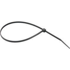 Abra�adeira de nylon preta  9 mm x 80 cm com 10 pe�as