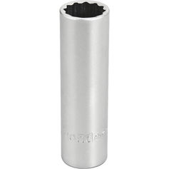 Soquete estriado longo 18 mm encaixe 1/2 Soquete estriado longo 18 mm encaixe 1/2