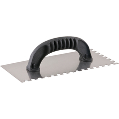Desempenadeira em a�o dentada com cabo pl�stico 255 x 120 mm