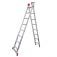 Escada de alum�nio extens�vel 2 x 8 degraus 2,41 x 3,88 m - MODELO 3 em 1 