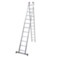 Escada de alum�nio extens�vel 2 x 12 degraus 3,53 x 6,12 m - MODELO 3 em 1 