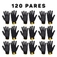 Kit 120 Pares de Luva de malha pigmentada preta