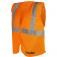 Colete refletivo tipo blus�o com bolso e ziper laranja - CV 105  