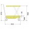 Mesa hidr�ulica pantogr�fica capacidade 500 kg - MMP 500