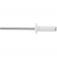 Rebite de repuxo 4,0 mm x 12 mm branco com 100 pe�as
