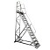 Escada plataforma de alum�nio 3.50 m c/ 13 degraus + patamar 