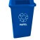 Cesto coletor de lixo 60L com tampa com adesivo - CC61AZ