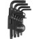 Jogo de chave hexalobular t-10 a t-50 a�o cromo van�dio com 9 pe�as