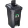 Lixeira pl�stica 120 litros com roda pedal e tampa click - 25749
