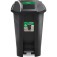 Lixeira pl�stica 120 litros com roda pedal e tampa click - 25749