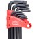 Jogo de chave hexalobular longa T10 a T50 com 9 pe�as