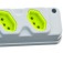 Tomada em barra para extens�o com 3 tomadas 2P+T 20A cinza/verde - Robust