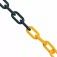 Corrente pl�stica para sinaliza��o 8 mm 10 metros amarela e preta - 700.00098