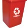 Cesto coletor de lixo 60L com tampa com adesivo - CC61VM